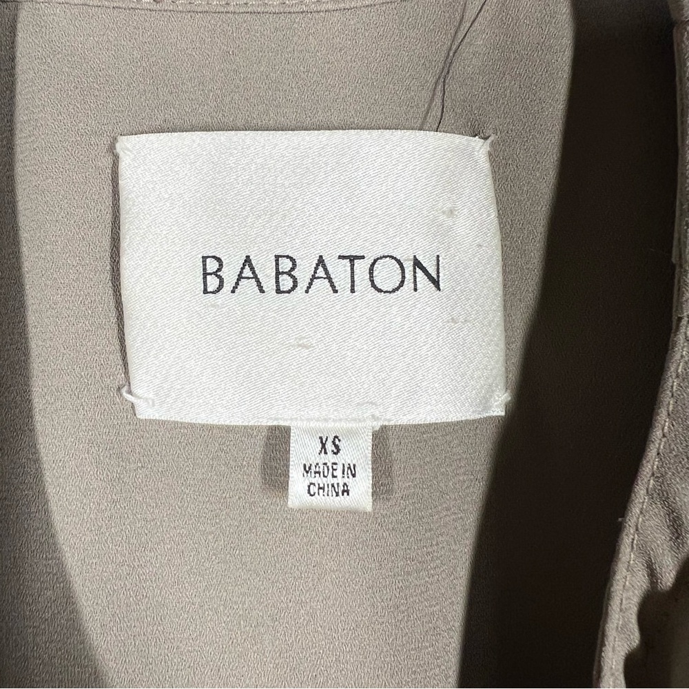 Aritzia Babaton Taupe Light Academia Flowy Quincy‎ Tie Waist Lightweight Jacket - Picture 5 of 9